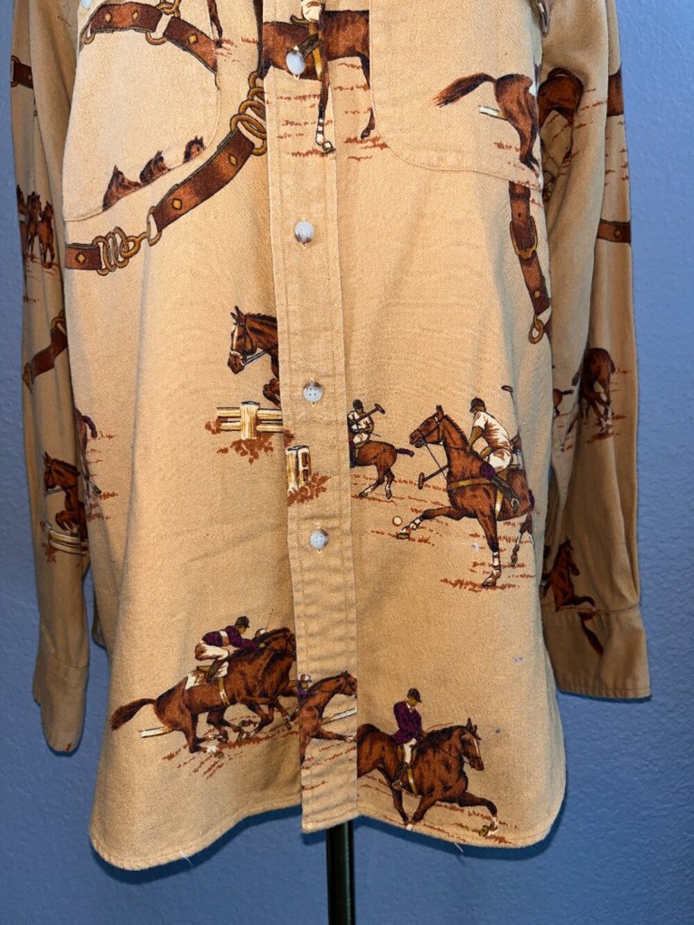 VINTAGE RALPH LAUREN POLO EQUESTRIAN HORSE COWGIRL BUTTON DOWN SHIRT BLOUSE -  8 - Picture 5 of 11